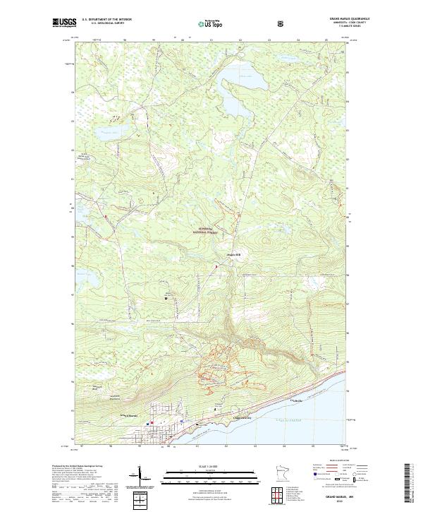 Grand Marais, MN — USGS 7.5-minute topo (2022)