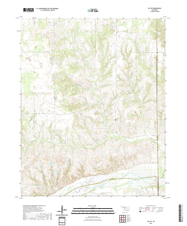 Vici SW, OK — USGS 7.5-minute topo (2022)