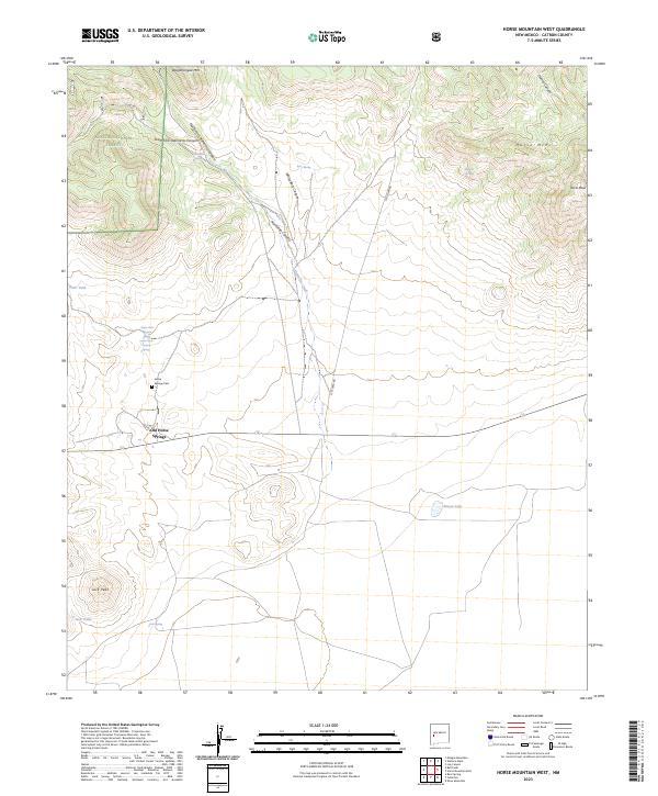 Horse Mountain West, NM — USGS 7.5-minute topo (2023)