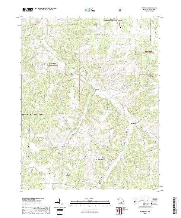 Roubidoux, MO — USGS 7.5-minute topo (2021)