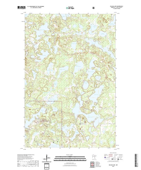Balsam Lake, MN — USGS 7.5-minute topo (2022)
