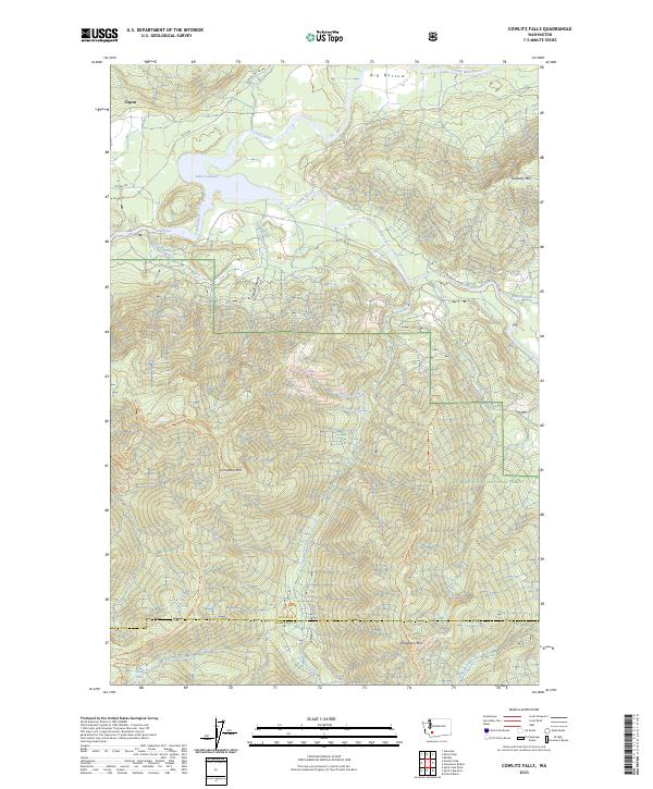 Cowlitz Falls, WA — USGS 7.5-minute topo (2023)