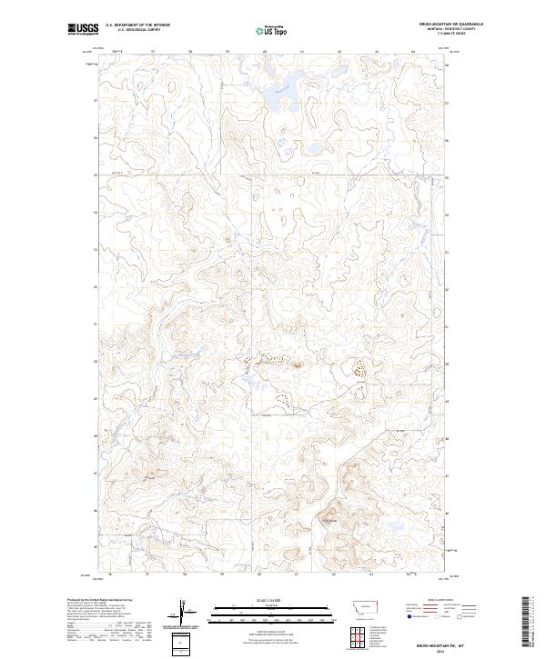 Brush Mountain SW, MT — USGS 7.5-minute topo (2024)