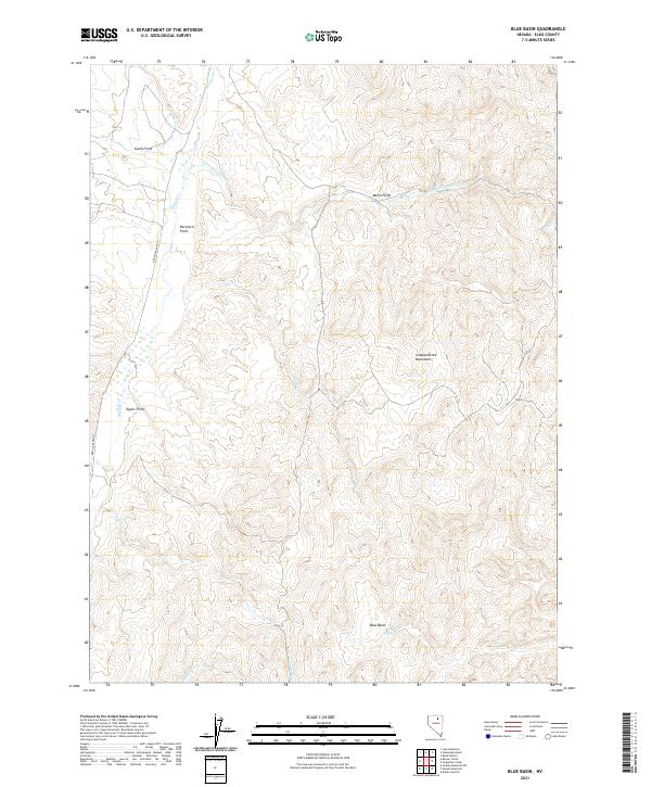 Blue Basin, NV — USGS 7.5-minute topo (2021)