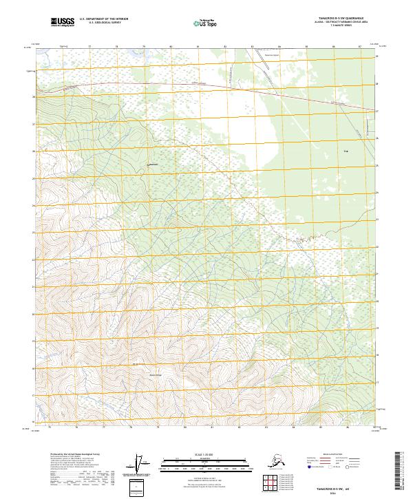 Tanacross B-5 SW, AK — USGS 7.5-minute topo (2024)