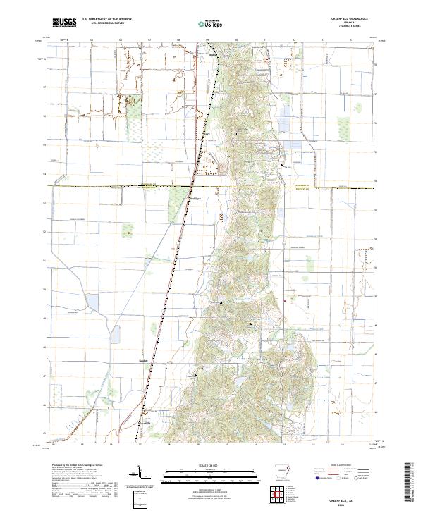 Greenfield, AR — USGS 7.5-minute topo (2024)