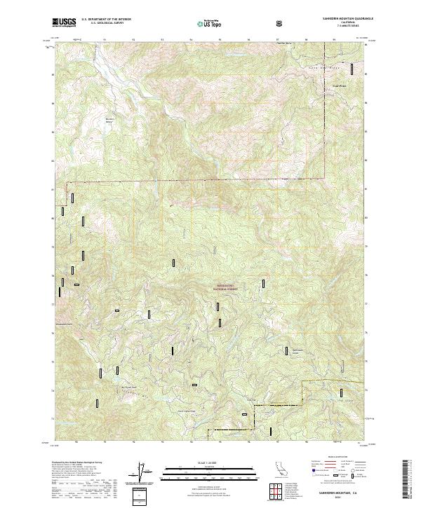Sanhedrin Mountain, CA — USGS 7.5-minute topo (2021)