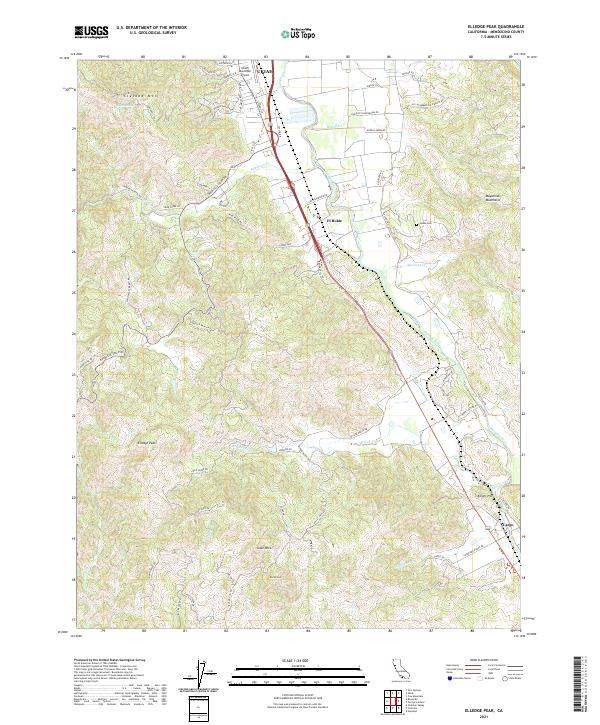Elledge Peak, CA — USGS 7.5-minute topo (2021)