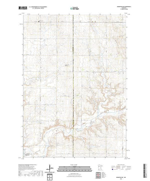 Edgerton NE, MN — USGS 7.5-minute topo (2022)