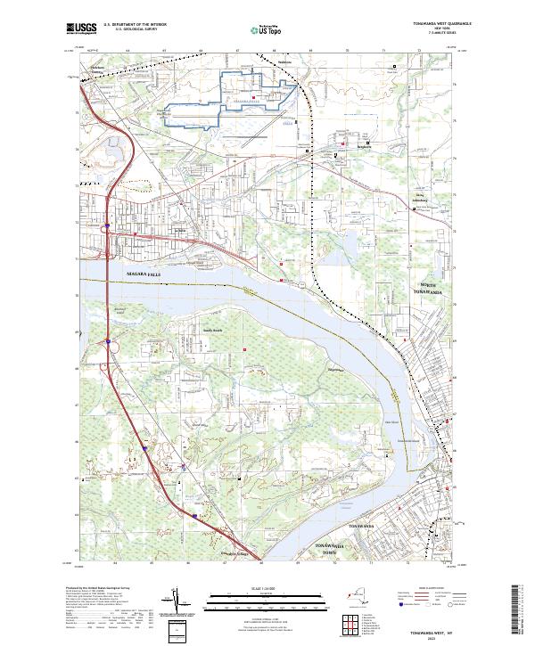 Tonawanda West, NY — USGS 7.5-minute topo (2023)