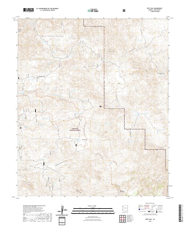 Piety Hill, AZ — USGS 7.5-minute topo (2021)