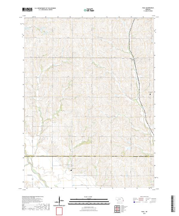 Paul, NE — USGS 7.5-minute topo (2021)