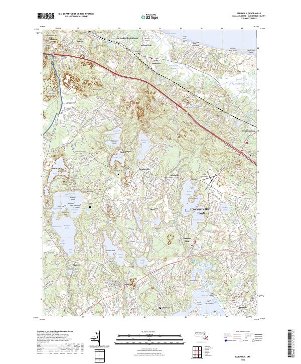 Sandwich, MA — USGS 7.5-minute topo (2024)