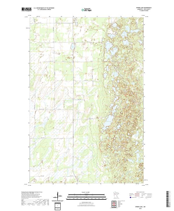 Spider Lake, MN — USGS 7.5-minute topo (2022)
