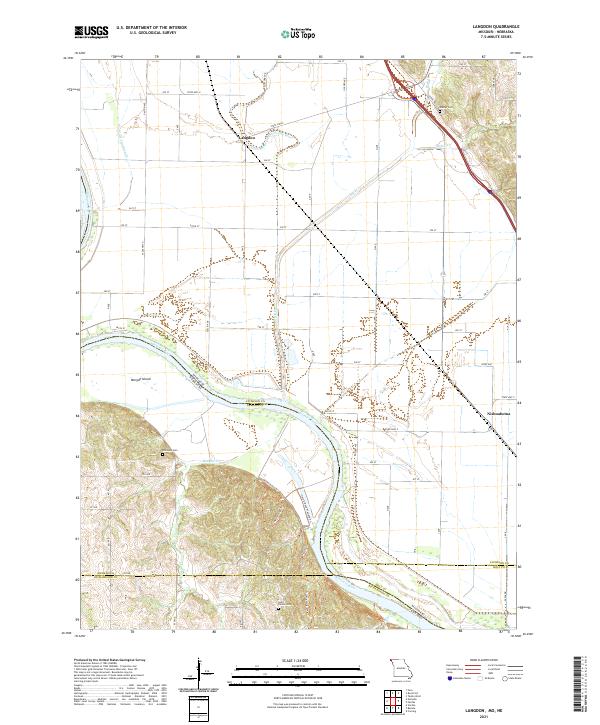 Langdon, MO-NE — USGS 7.5-minute topo (2021)