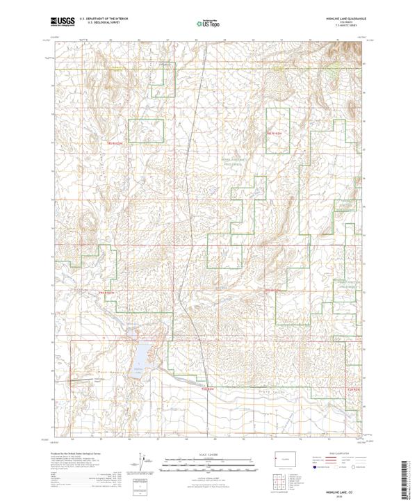 Highline Lake, CO — USGS 7.5-minute topo (2026)