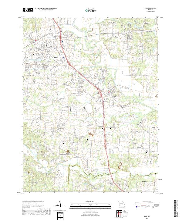 Troy, MO — USGS 7.5-minute topo (2021)