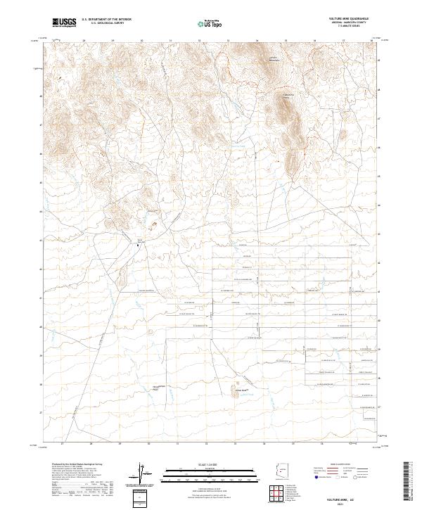 Vulture Mine, AZ — USGS 7.5-minute topo (2021)