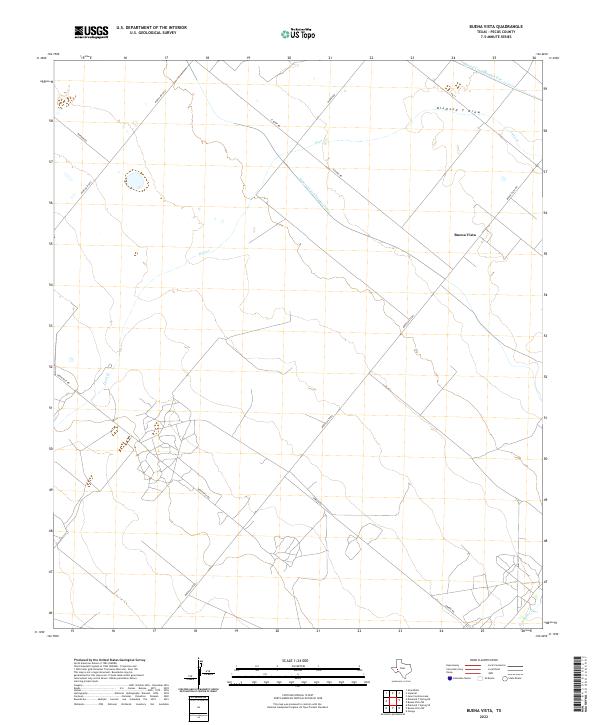 Buena Vista, TX — USGS 7.5-minute topo (2022)
