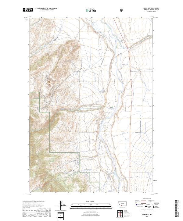 Bucks Nest, MT — USGS 7.5-minute topo (2024)