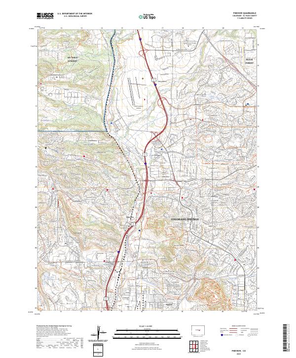 Pikeview, CO — USGS 7.5-minute topo (2023)