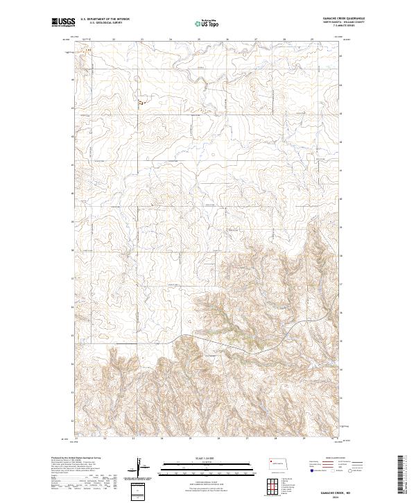 Gamache Creek, ND — USGS 7.5-minute topo (2024)