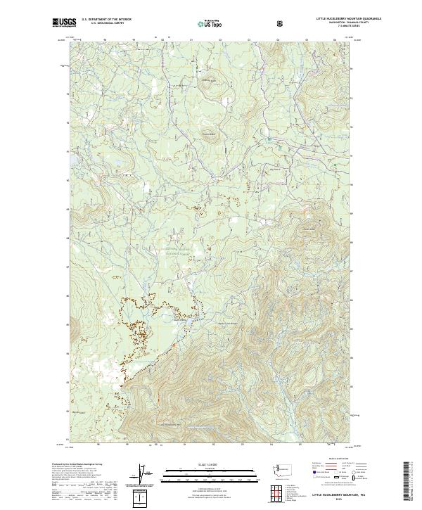 Little Huckleberry Mountain, WA — USGS 7.5-minute topo (2023)