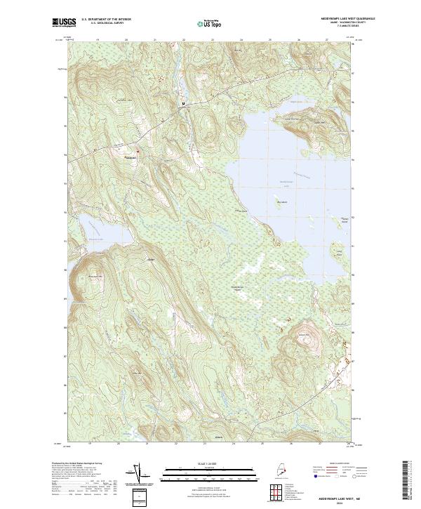Meddybemps Lake West, ME — USGS 7.5-minute topo (2024)