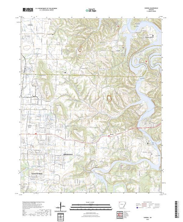 Sonora, AR — USGS 7.5-minute topo (2024)