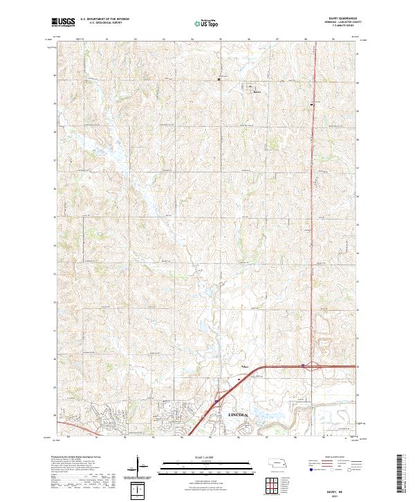 Davey, NE — USGS 7.5-minute topo (2021)