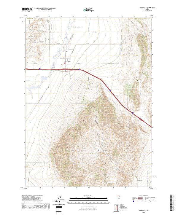 Snowville, UT — USGS 7.5-minute topo (2023)