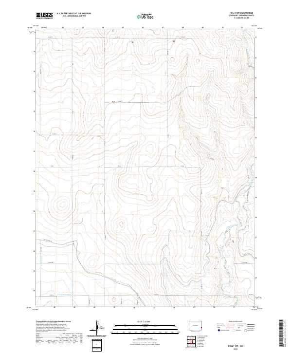Holly NW, CO — USGS 7.5-minute topo (2022)
