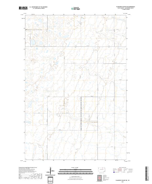 Plainview Colony NE, SD — USGS 7.5-minute topo (2021)