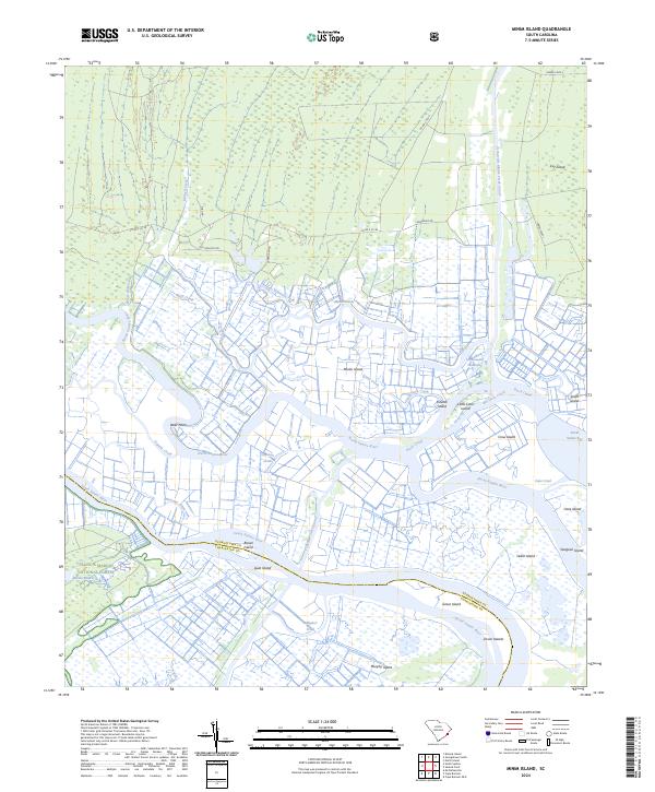 Minim Island, SC — USGS 7.5-minute topo (2024)