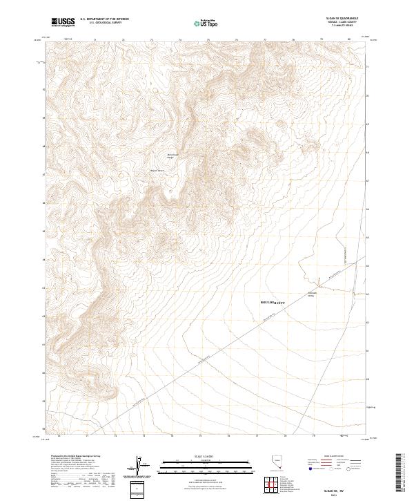 Sloan SE, NV — USGS 7.5-minute topo (2021)