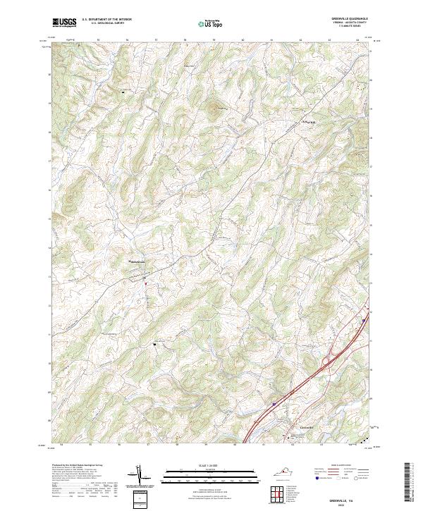 Greenville, VA — USGS 7.5-minute topo (2022)