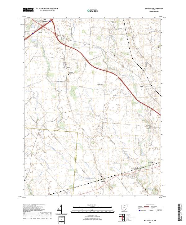 Milledgeville, OH — USGS 7.5-minute topo (2023)