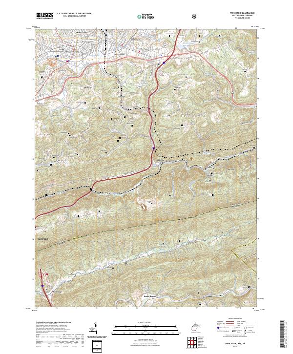 Princeton, WV-VA — USGS 7.5-minute topo (2023)