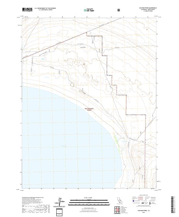 Sulphur Pond, CA — USGS 7.5-minute topo (2021)