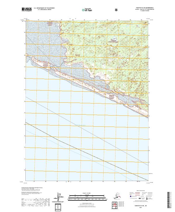 Yakutat B-4 SE, AK — USGS 7.5-minute topo (2021)