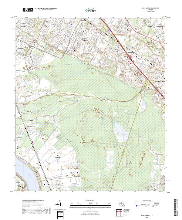 Saint Gabriel, LA — USGS 7.5-minute topo (2024)