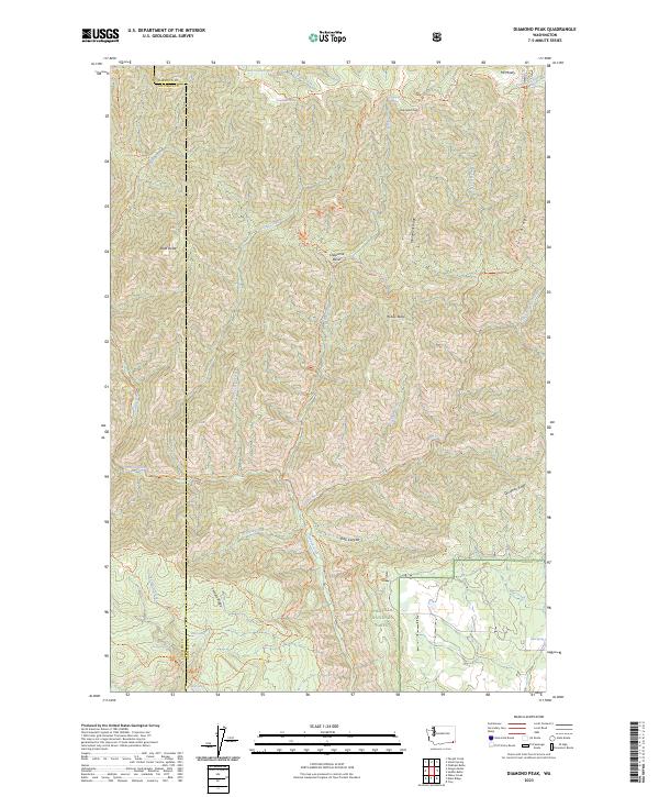 Diamond Peak, WA — USGS 7.5-minute topo (2023)