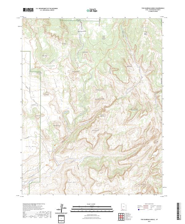 The Guardian Angels, UT — USGS 7.5-minute topo (2023)