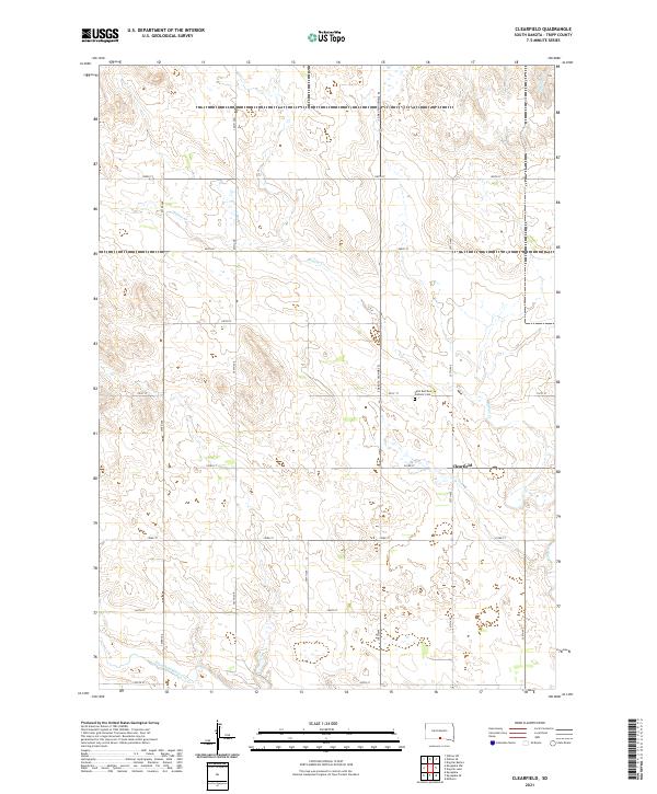 Clearfield, SD — USGS 7.5-minute topo (2021)