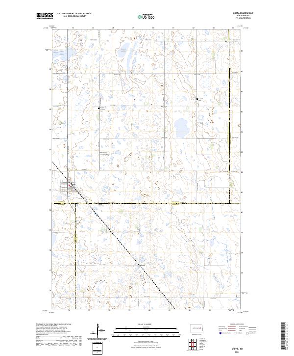Aneta, ND — USGS 7.5-minute topo (2024)