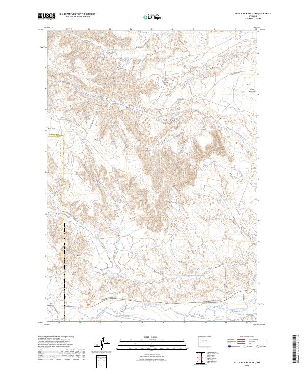 Dutch Nick Flat SW, WY — USGS 7.5-minute topo (2023)