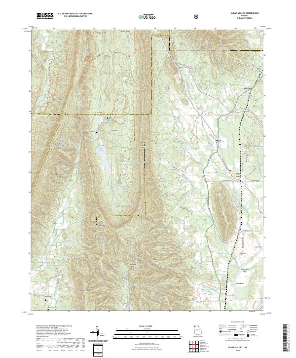 Sugar Valley, GA — USGS 7.5-minute topo (2024)