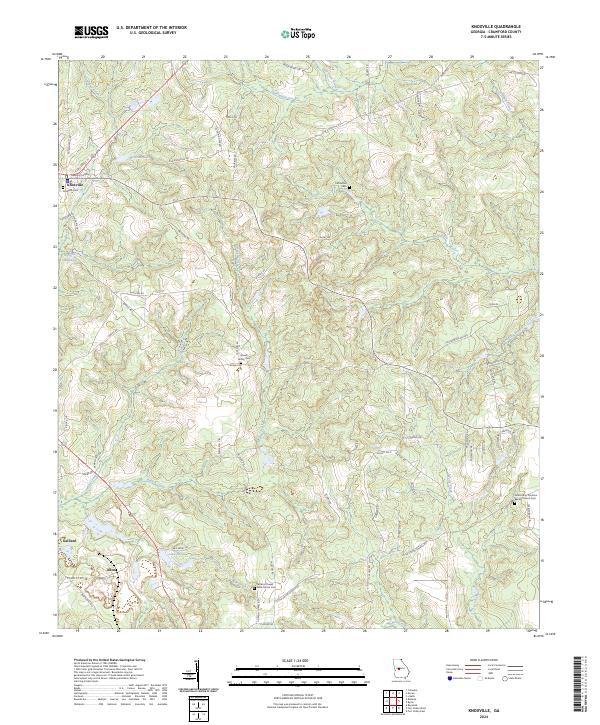 Knoxville, GA — USGS 7.5-minute topo (2024)