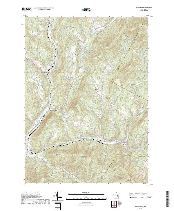 Fleischmanns, NY — USGS 7.5-minute topo (2023)
