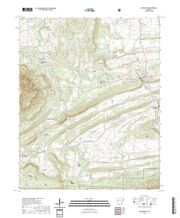 Huntington, AR — USGS 7.5-minute topo (2024)